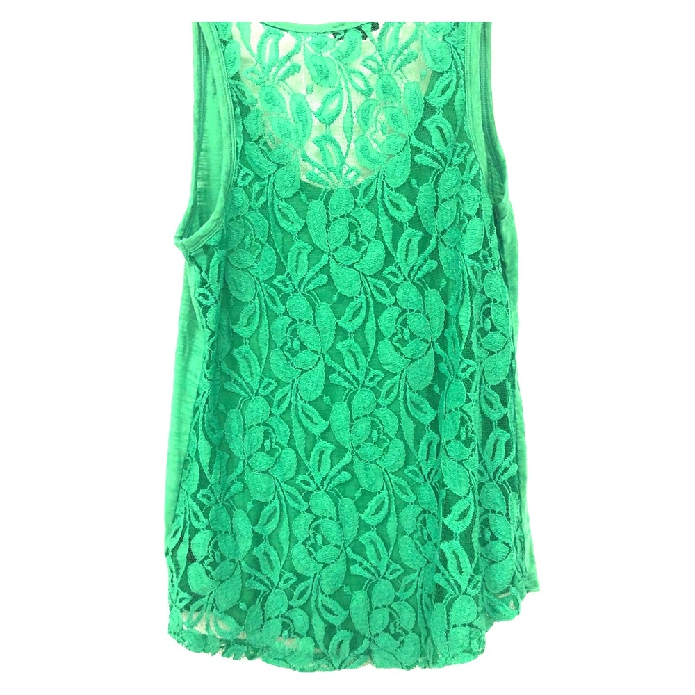 Green express racer back tank